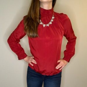 Vintage Pendleton red turtleneck blouse